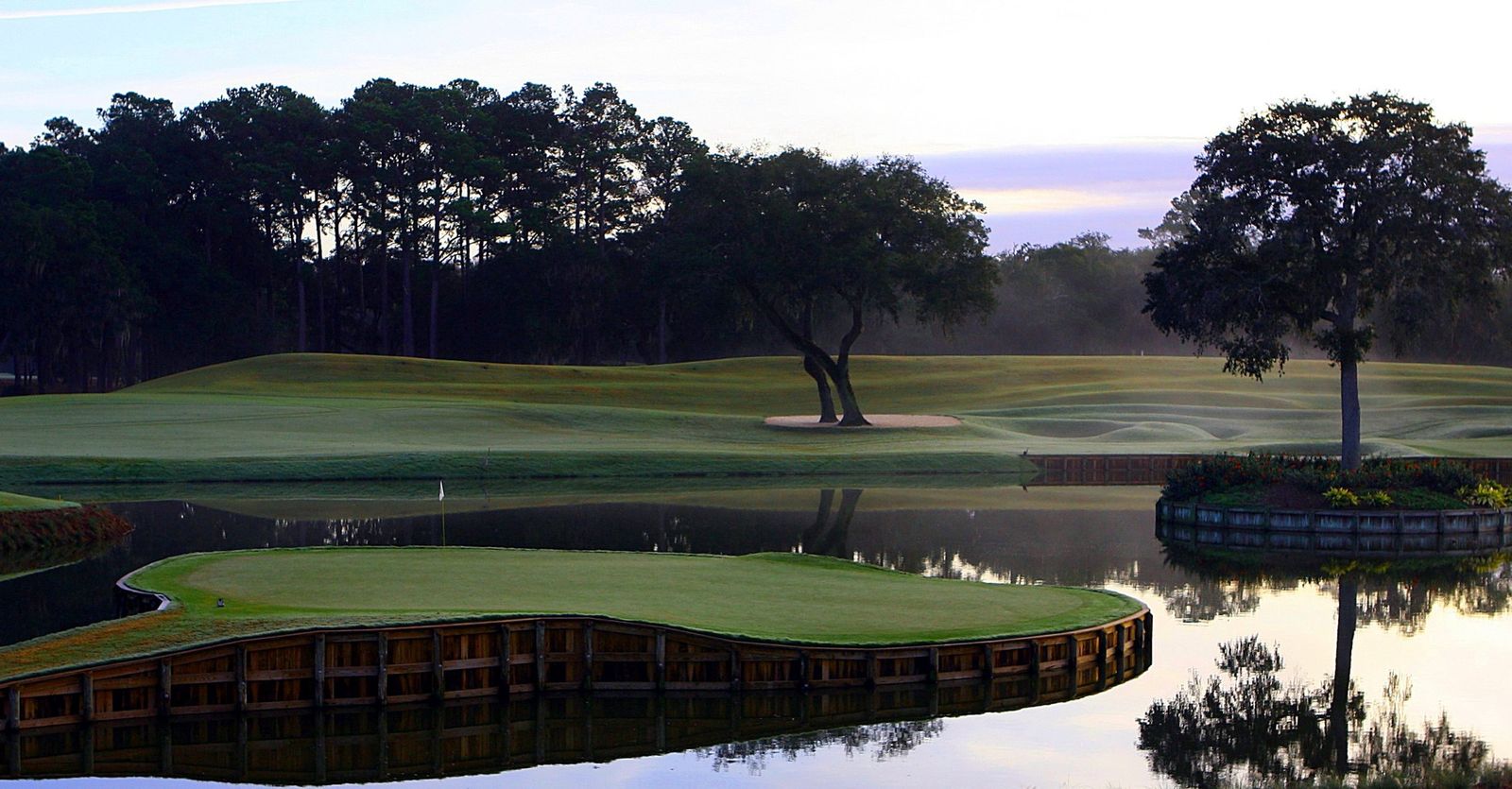 The island green 17th hole at TPC Sawgrass, Ponte Vedra Beach